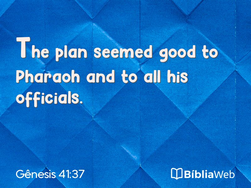Gênesis 41:37 em imagem para compartilhar