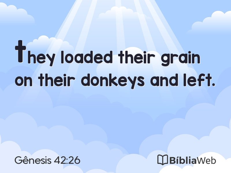 Gênesis 42:26 em imagem para compartilhar