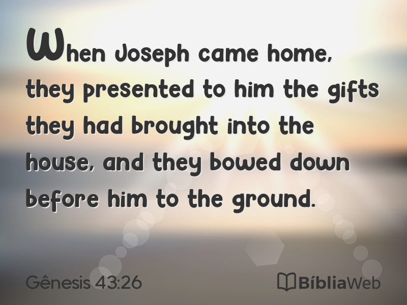 Gênesis 43:26 em imagem para compartilhar