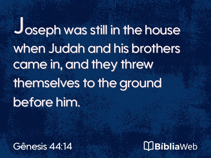 Gênesis 44:14 em imagem para compartilhar