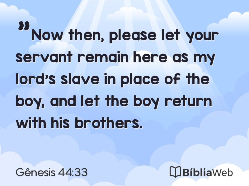Gênesis 44:33 em imagem para compartilhar