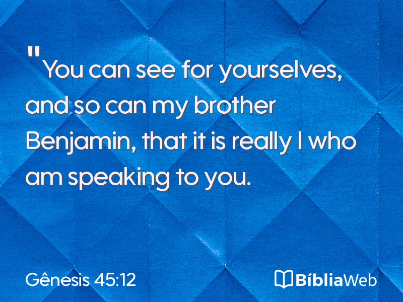 Gênesis 45:12 em imagem para compartilhar