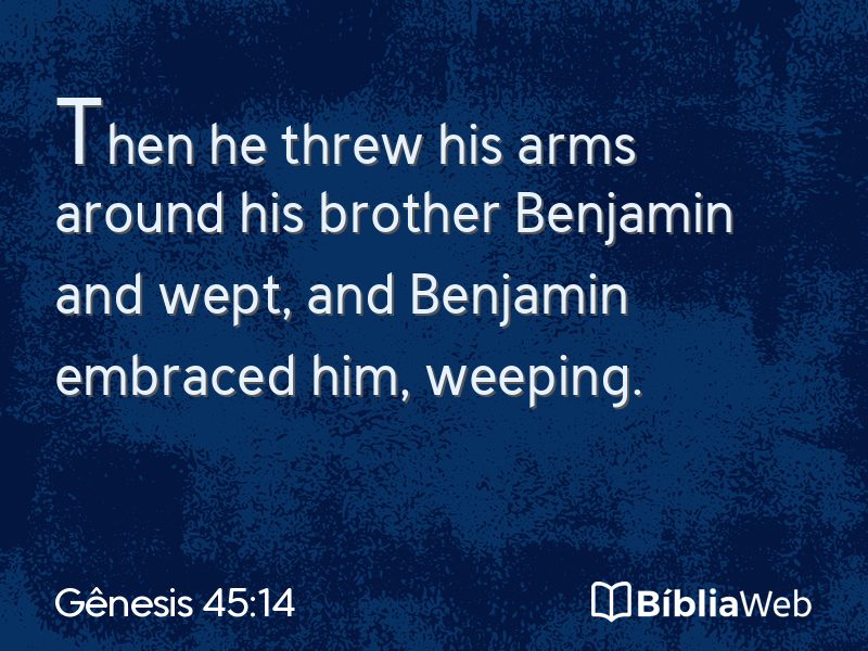 Gênesis 45:14 em imagem para compartilhar