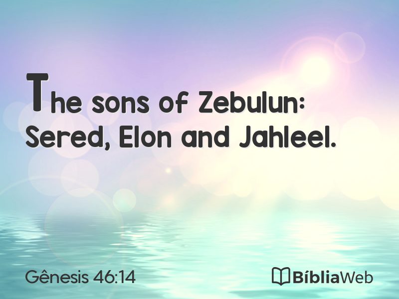 Gênesis 46:14 em imagem para compartilhar