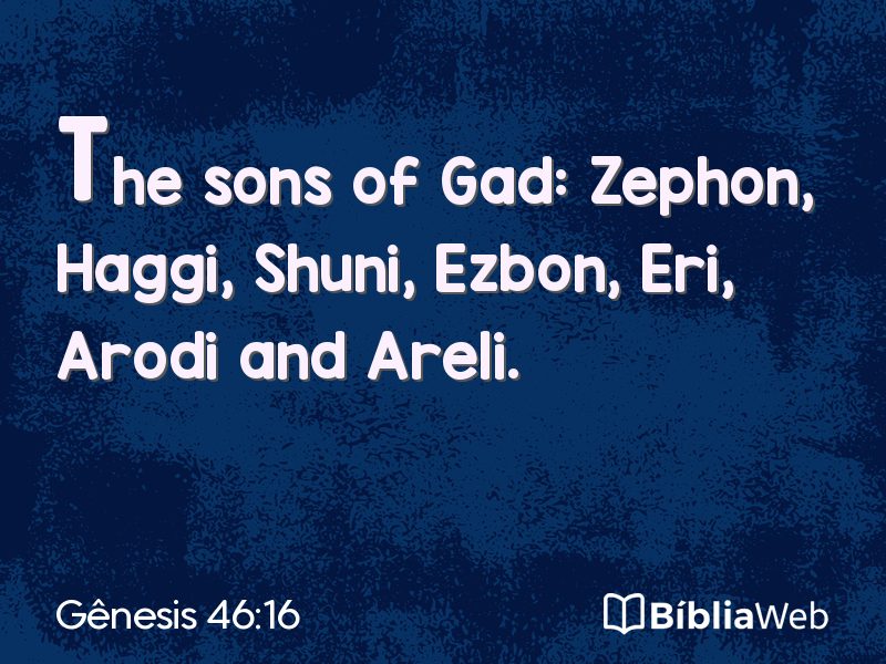 Gênesis 46:16 em imagem para compartilhar