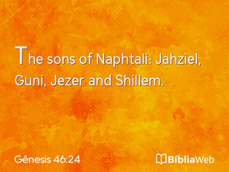 Gênesis 46:24 em imagem para compartilhar