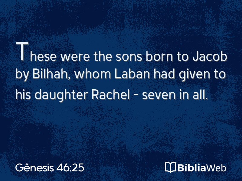 Gênesis 46:25 em imagem para compartilhar