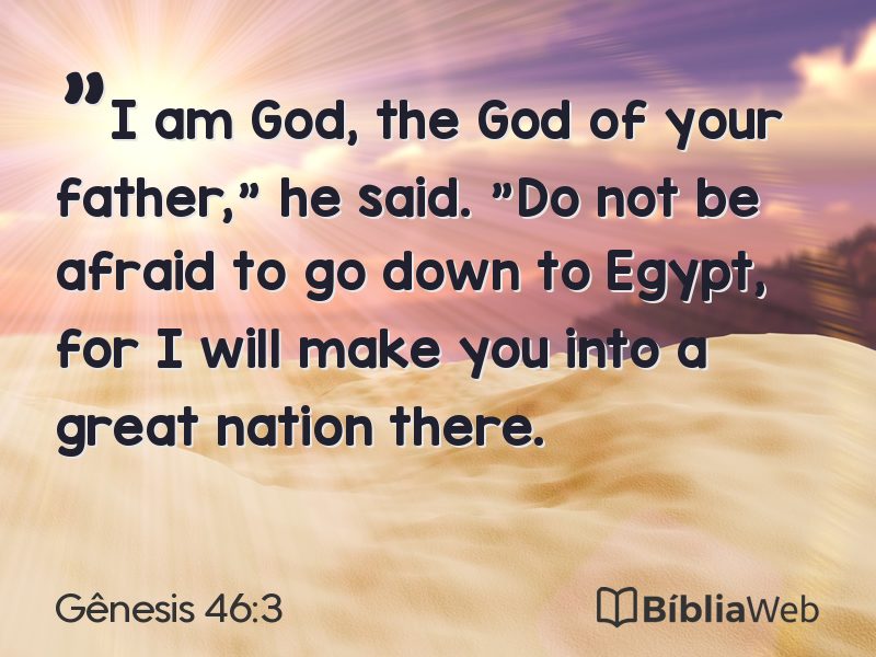 Gênesis 46:3 em imagem para compartilhar
