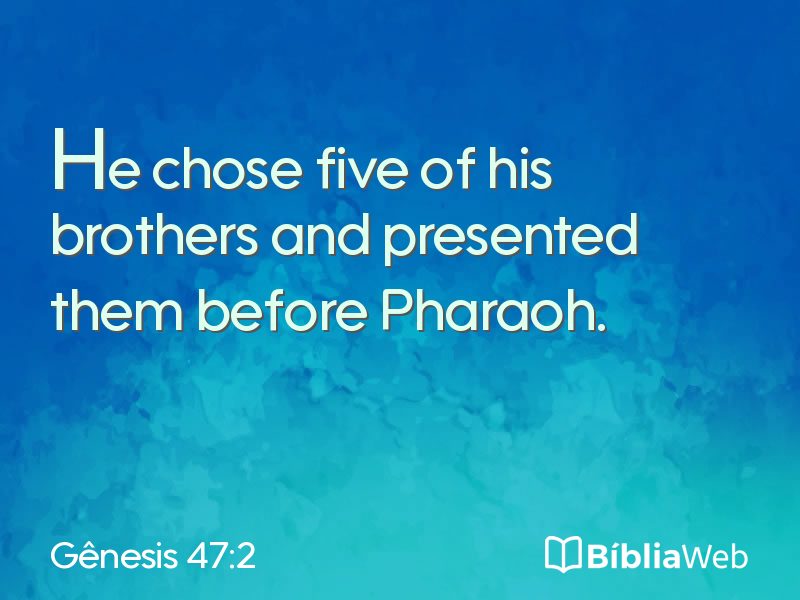 Gênesis 47:2 em imagem para compartilhar