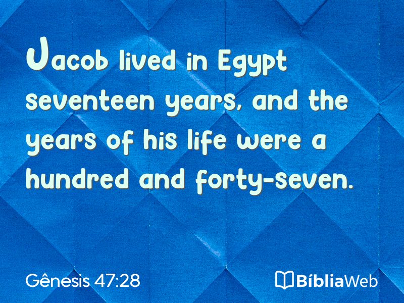 Gênesis 47:28 em imagem para compartilhar