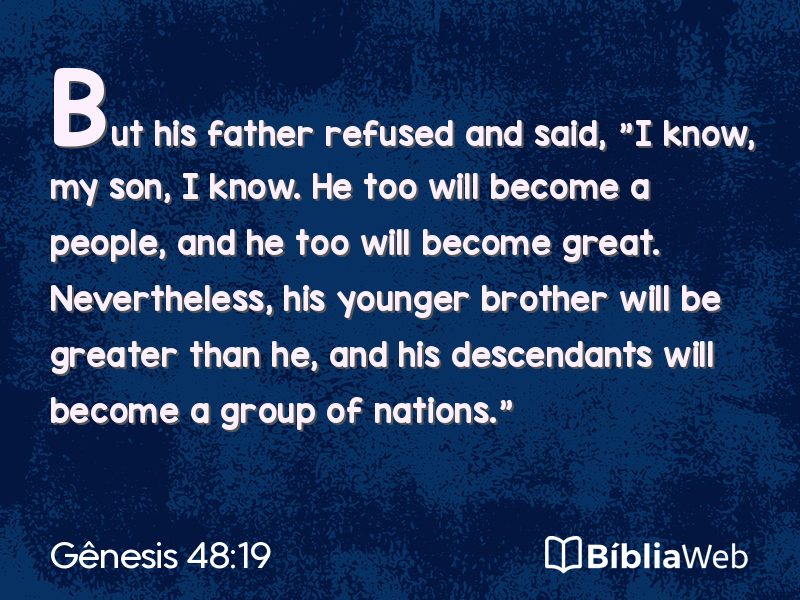Gênesis 48:19 em imagem para compartilhar