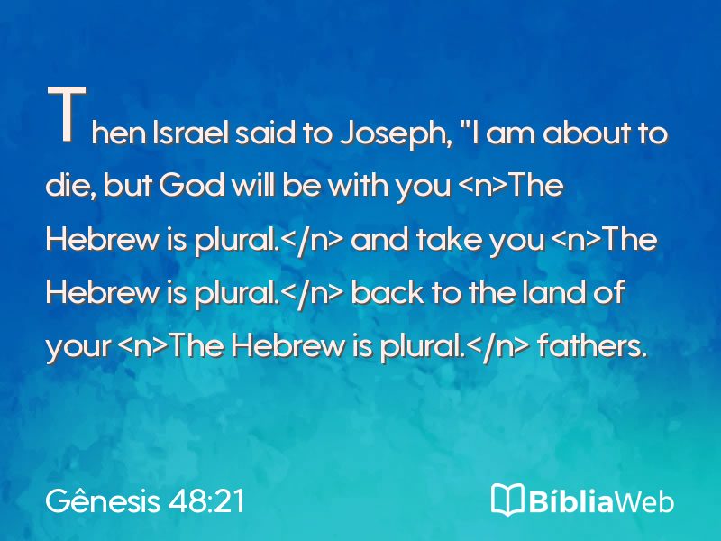 Gênesis 48:21 em imagem para compartilhar