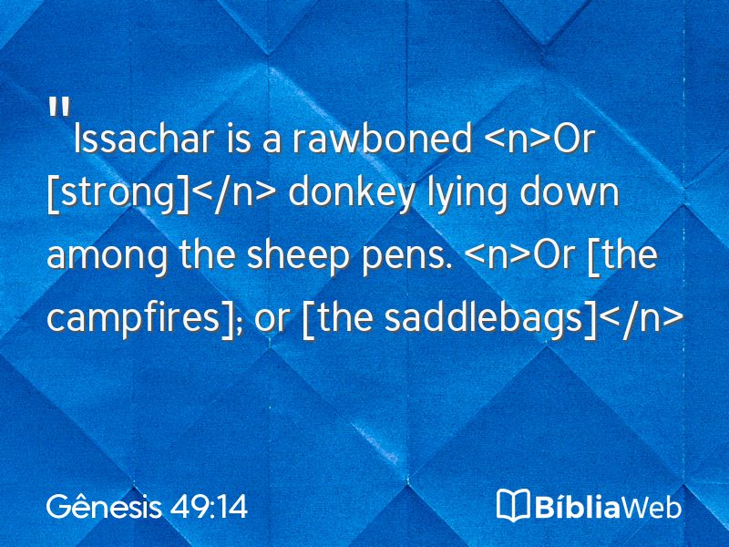 Gênesis 49:14 em imagem para compartilhar