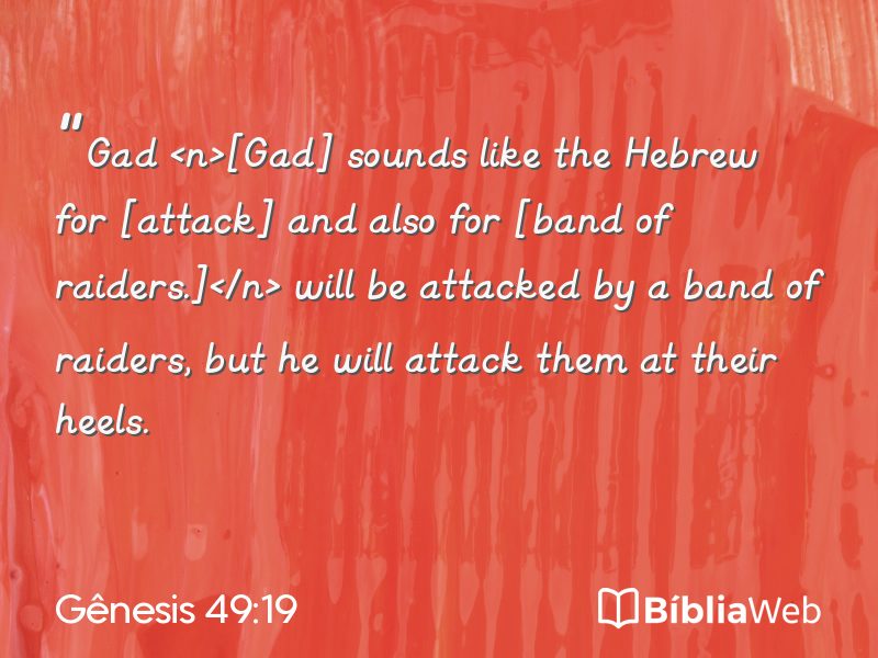 Gênesis 49:19 em imagem para compartilhar