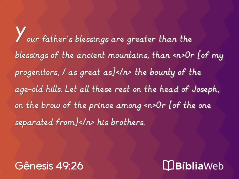 Gênesis 49:26 em imagem para compartilhar