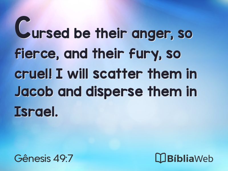 Gênesis 49:7 em imagem para compartilhar