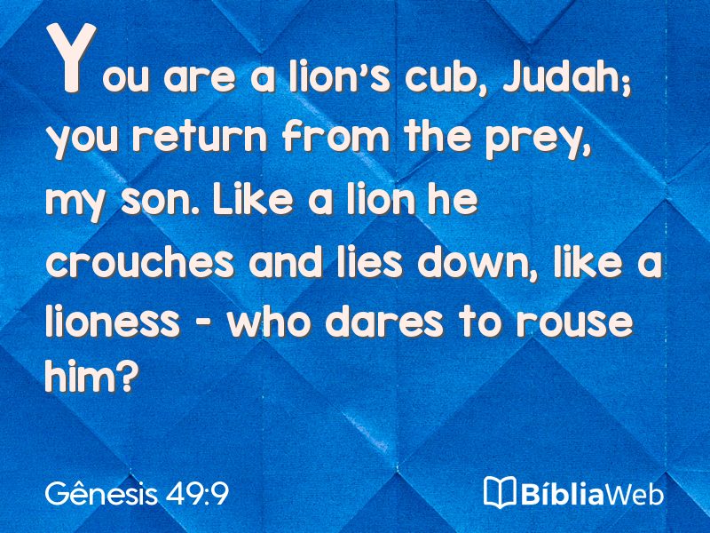 Gênesis 49:9 em imagem para compartilhar