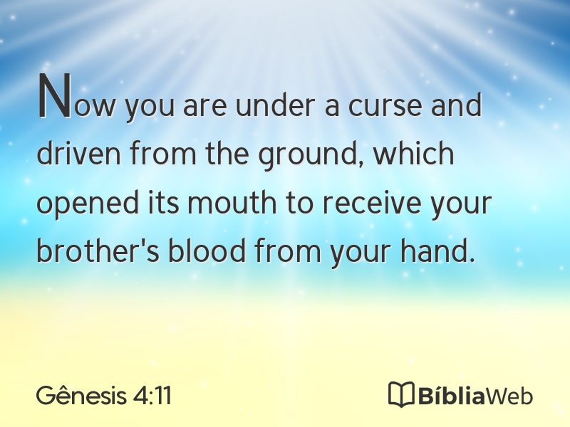 Gênesis 4:11 em imagem para compartilhar