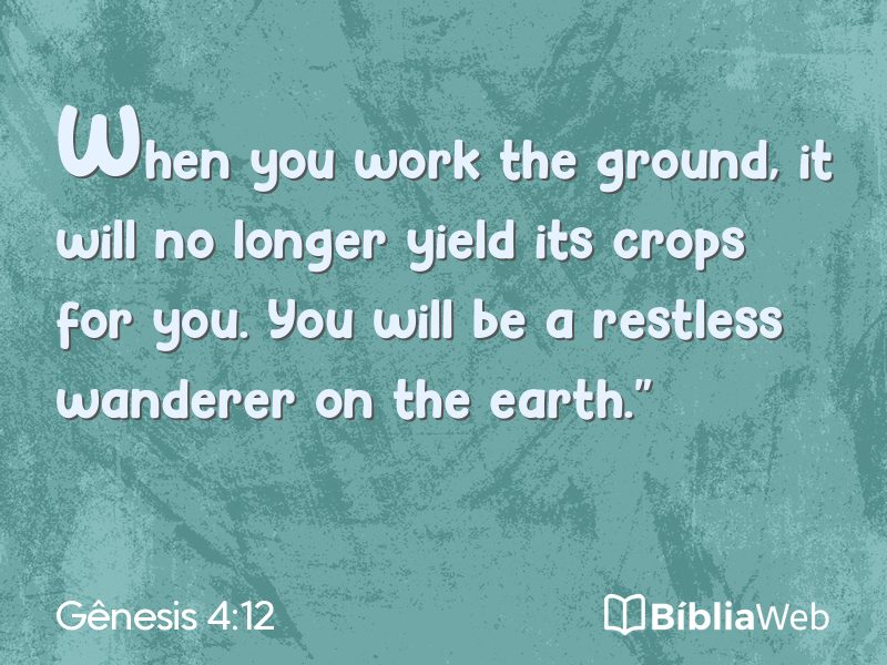 Gênesis 4:12 em imagem para compartilhar