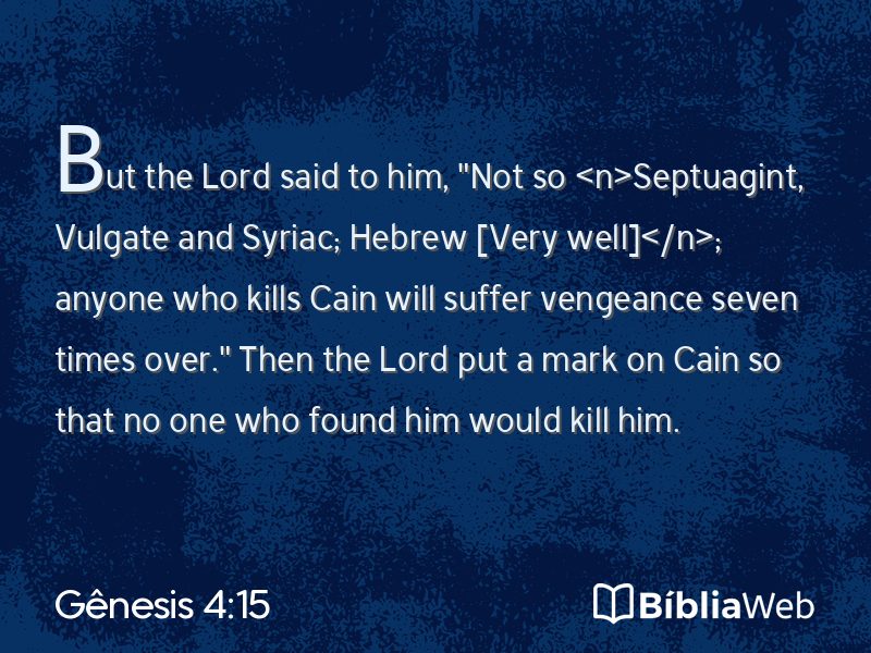 Gênesis 4:15 em imagem para compartilhar