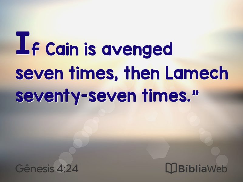 Gênesis 4:24 em imagem para compartilhar