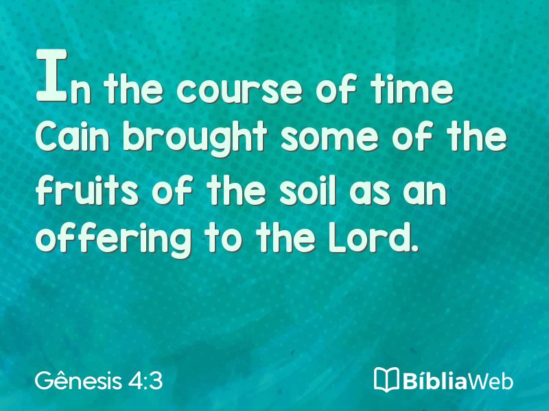 Gênesis 4:3 em imagem para compartilhar