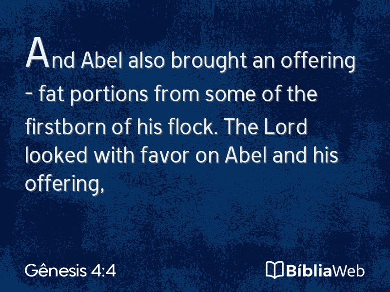 Gênesis 4:4 em imagem para compartilhar