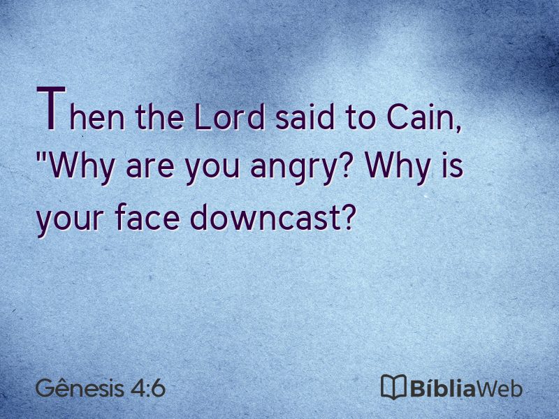 Gênesis 4:6 em imagem para compartilhar