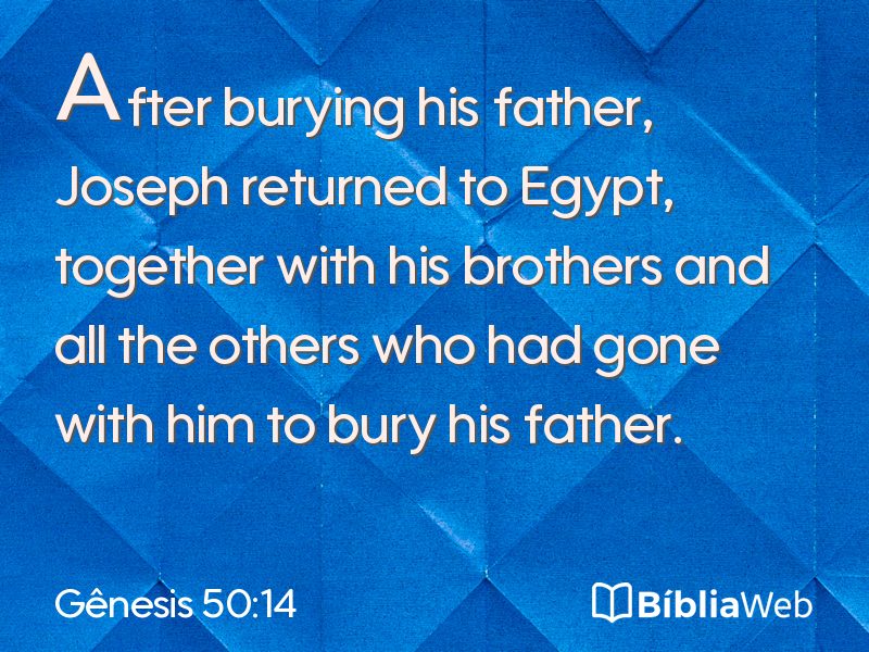 Gênesis 50:14 em imagem para compartilhar