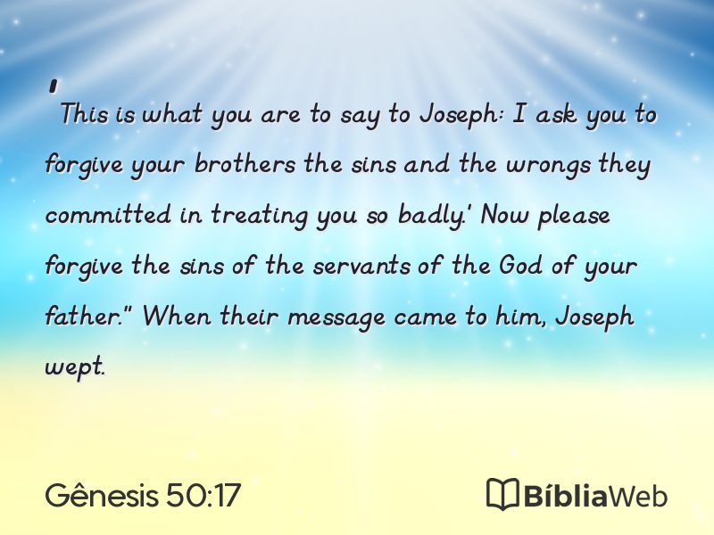 Gênesis 50:17 em imagem para compartilhar