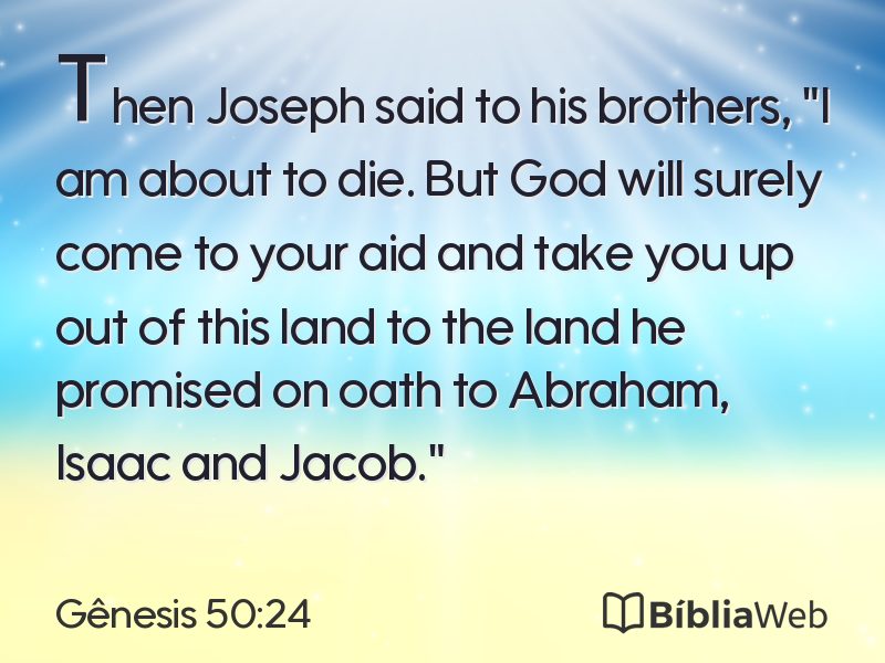 Gênesis 50:24 em imagem para compartilhar