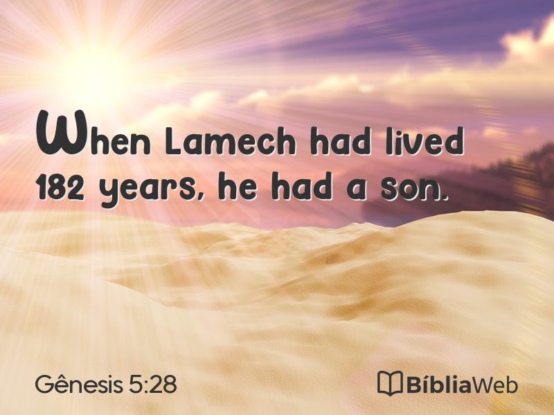 Gênesis 5:28 em imagem para compartilhar