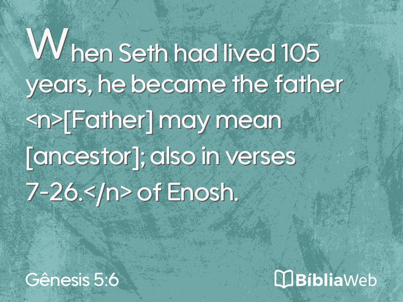 Gênesis 5:6 em imagem para compartilhar