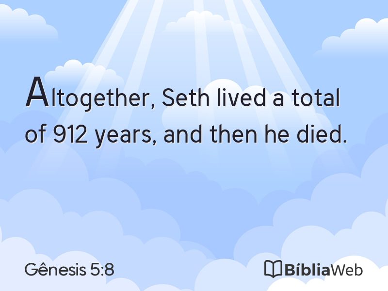Gênesis 5:8 em imagem para compartilhar