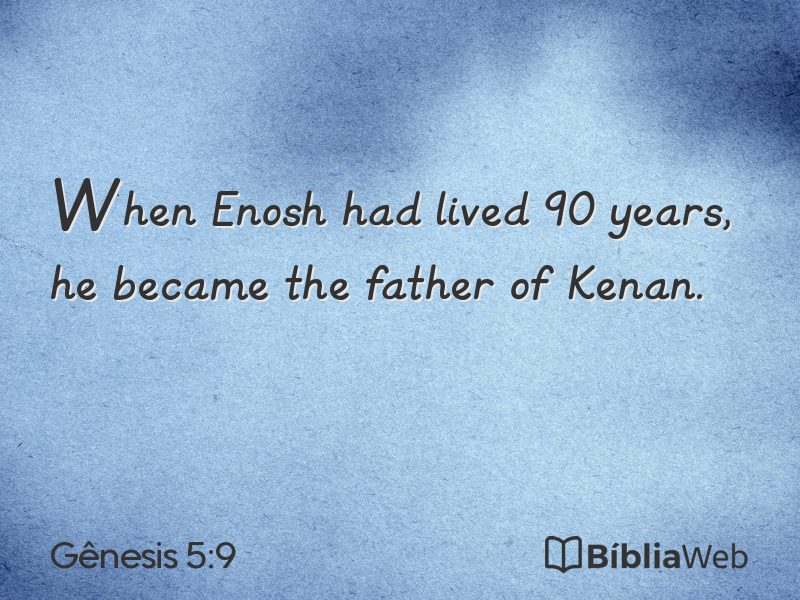 Gênesis 5:9 em imagem para compartilhar