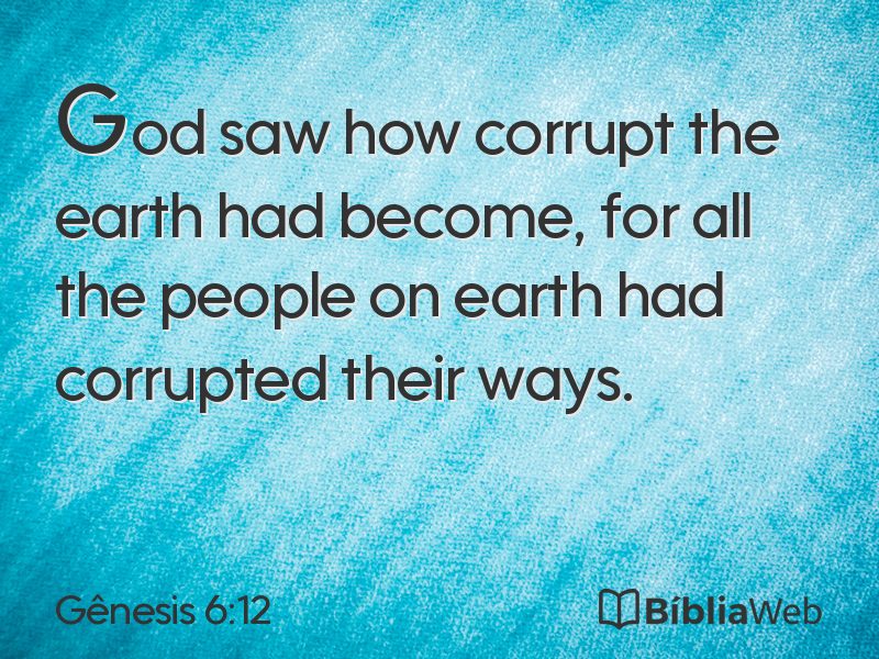 Gênesis 6:12 em imagem para compartilhar
