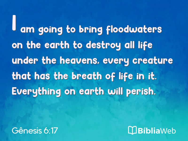 Gênesis 6:17 em imagem para compartilhar