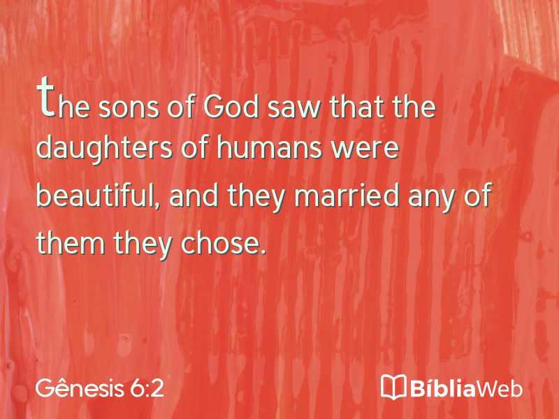 Gênesis 6:2 em imagem para compartilhar