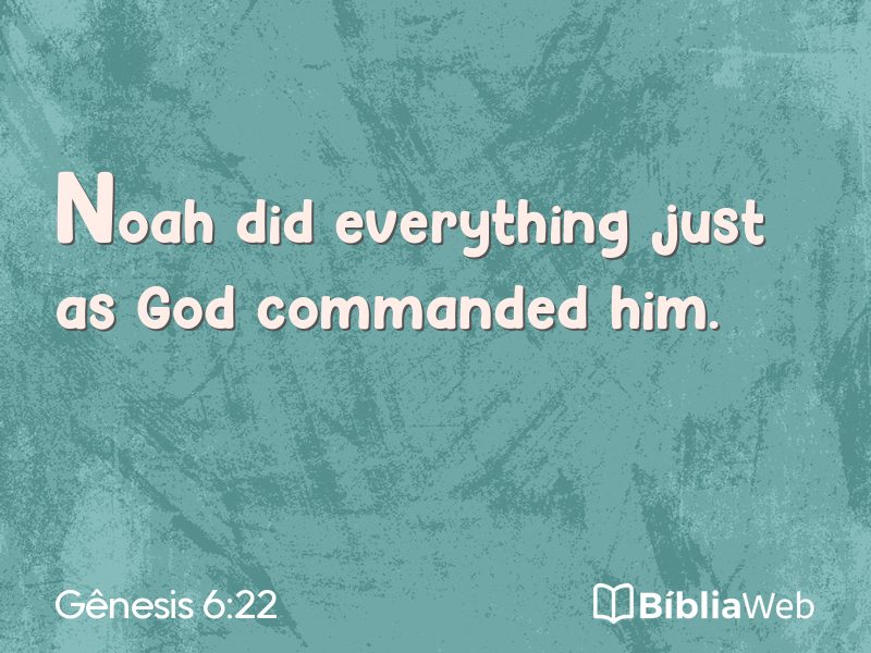 Gênesis 6:22 em imagem para compartilhar