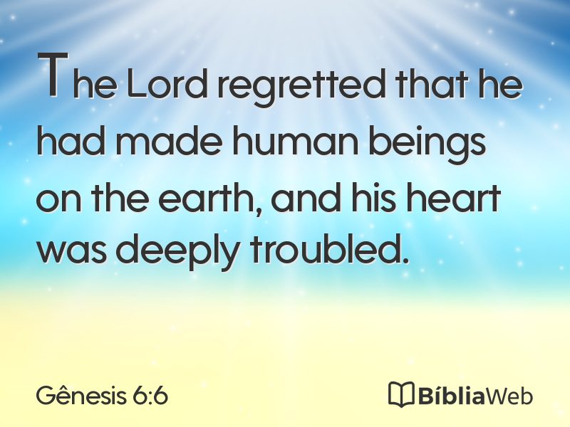 Gênesis 6:6 em imagem para compartilhar