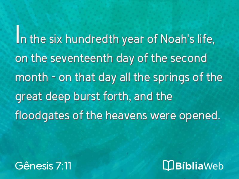 Gênesis 7:11 em imagem para compartilhar