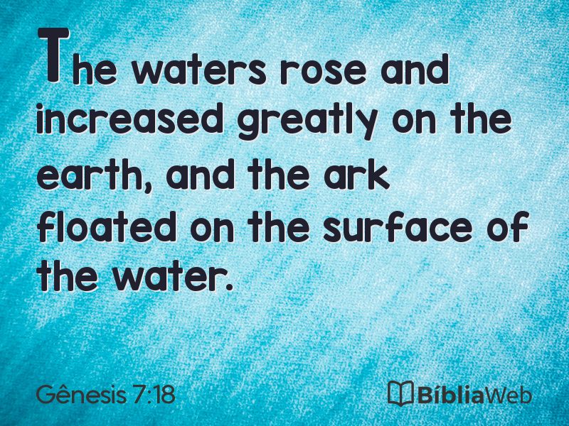 Gênesis 7:18 em imagem para compartilhar