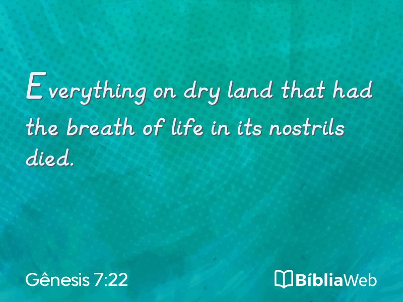 Gênesis 7:22 em imagem para compartilhar