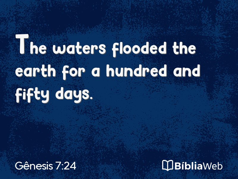 Gênesis 7:24 em imagem para compartilhar