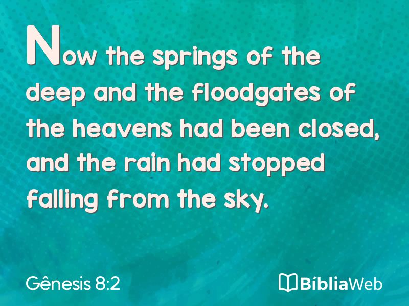 Gênesis 8:2 em imagem para compartilhar
