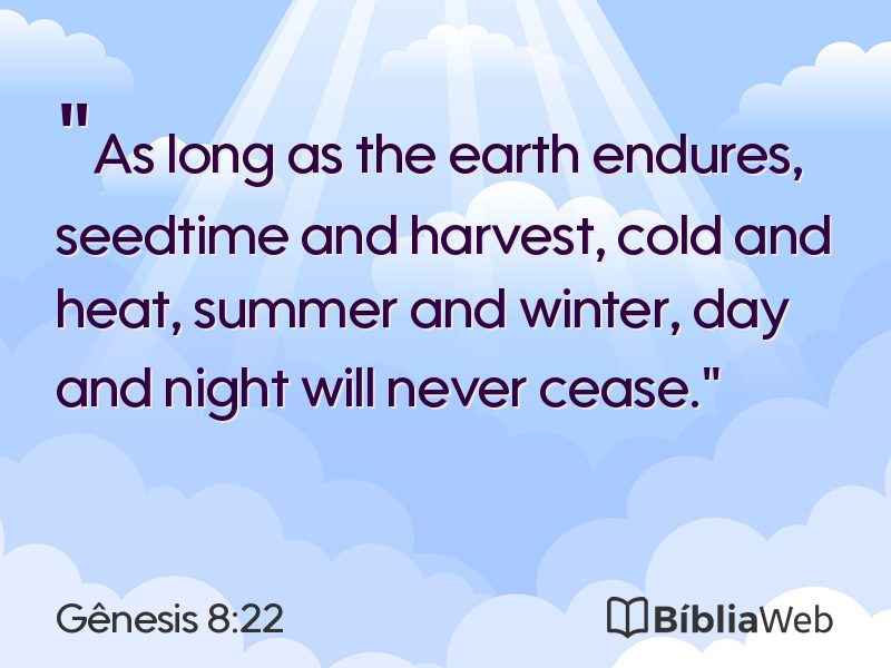 Gênesis 8:22 em imagem para compartilhar