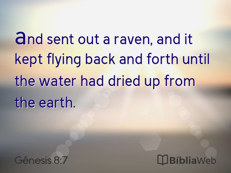 Gênesis 8:7 em imagem para compartilhar