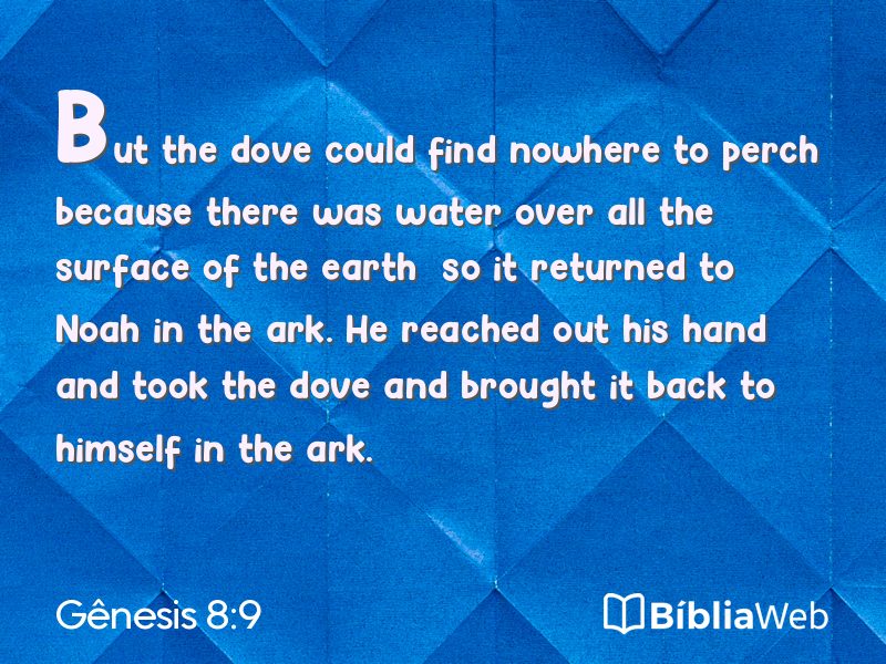 Gênesis 8:9 em imagem para compartilhar