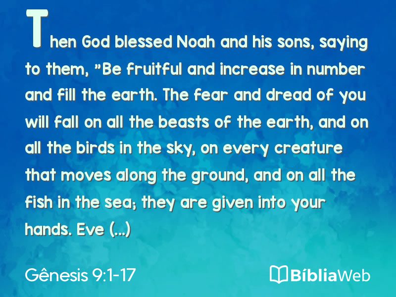 Gênesis 9:1-17 em imagem para compartilhar