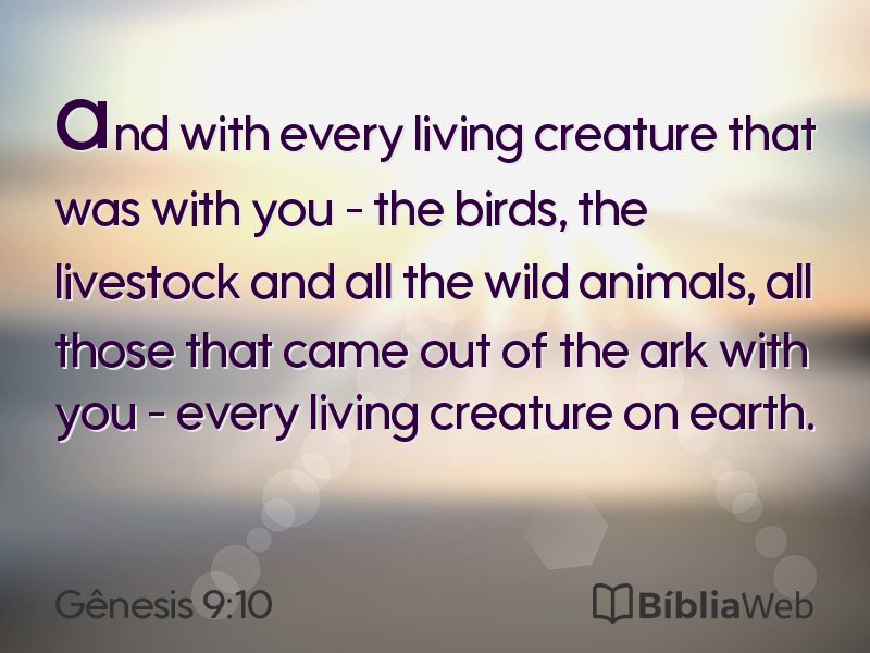 Gênesis 9:10 em imagem para compartilhar